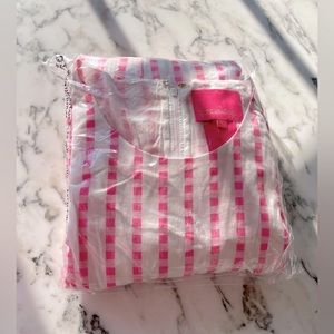 NWT Lilly Pulitzer Maybella Gingham Lace Inset Cotton Dress
